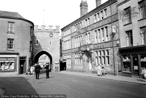 Photo of Chepstow, Town Gate And The George Hotel  1957