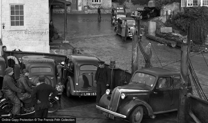 Photo of Chepstow, Vehicles On Beachley Ferry 1950
