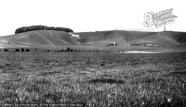 Photo of Cherhill, White Horse And Monument c.1955