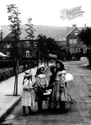 Girls And Perambulator, Ashley Avenue 1908, Cheriton