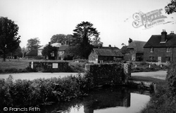 The River Itchen By The Post Office c.1955, Cheriton