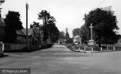 The Village And War Memorial c.1955, Cheriton