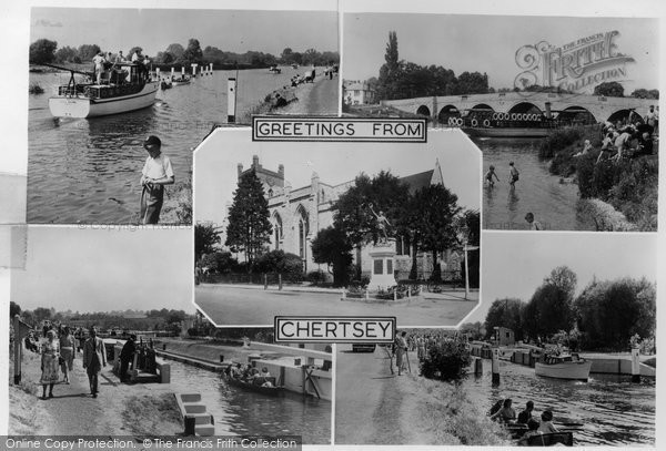 Photo of Chertsey, Composite c.1955