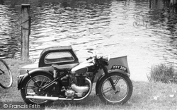 Motorbike And Sidecar c.1950, Chertsey