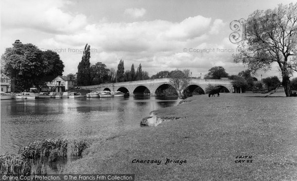 Photo of Chertsey, The Bridge 1962