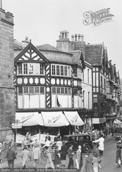 Photo of Chester, A Crowded Eastgate Street  c.1950