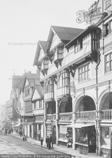 Photo of Chester, Bridge Street Businesses 1895