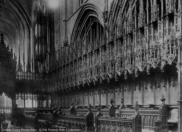 Photo of Chester, Cathedral, Choir Stalls 1895