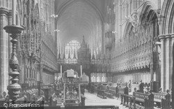Cathedral, Choir West 1914, Chester