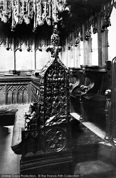 Photo of Chester, Cathedral, Dean's Seat 1913