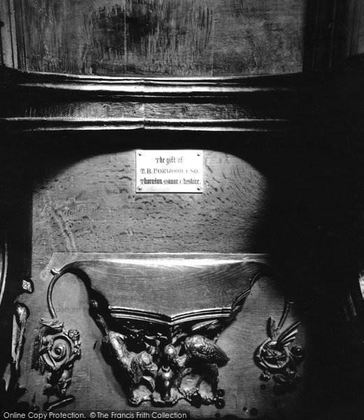 Photo of Chester, Cathedral, Miserere Seat, Fox And Stork 1913