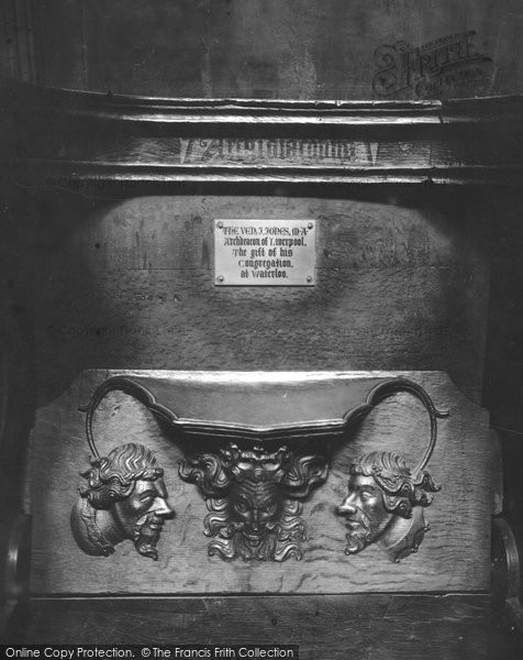 Photo of Chester, Cathedral, Miserere Seat, King And Jesters 1913
