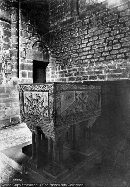 Photo of Chester, Cathedral, Old Font 1913