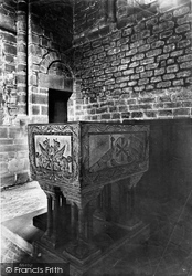 Cathedral, Old Font 1913, Chester