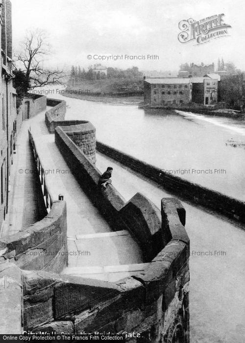 Photo of Chester, City Wall From The Bridge Gate c.1900