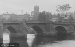 Dee Bridge And Church 1923, Chester