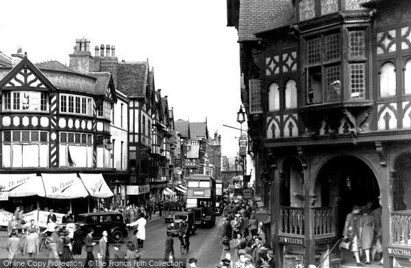 Photo of Chester, Eastgate Street c1950