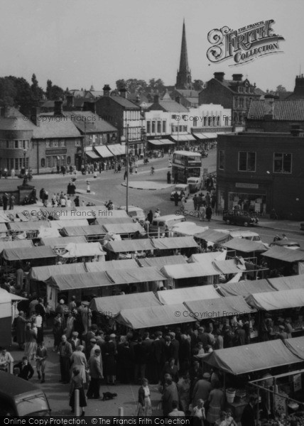 Photo of Chester Le Street, The Market c.1955