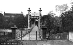 Queens Park Suspension Bridge c.1930, Chester