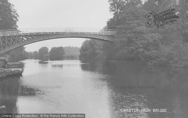 Photo of Chester, River And Iron Bridge c.1930