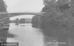 River And Iron Bridge c.1930, Chester