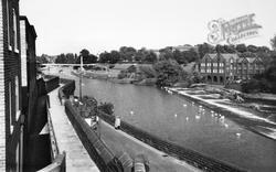 River Dee And County Hall c.1960, Chester