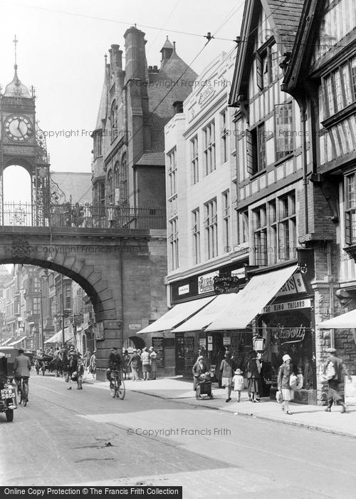 Photo of Chester, Shops In Foregate Street 1929