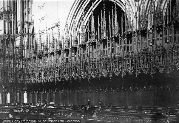 Photo of Chester, The Cathedral Choir Stalls 1888