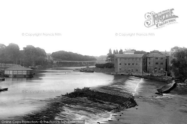Photo of Chester, The River And Suspension Bridge 1891
