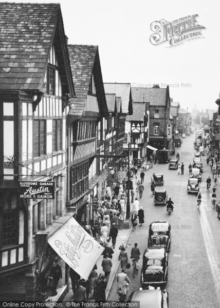 Photo of Chester, West From Eastgate 1949