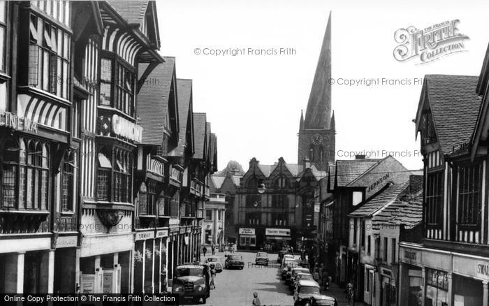 Photo of Chesterfield, Parish Church From Knifesmithgate c.1960