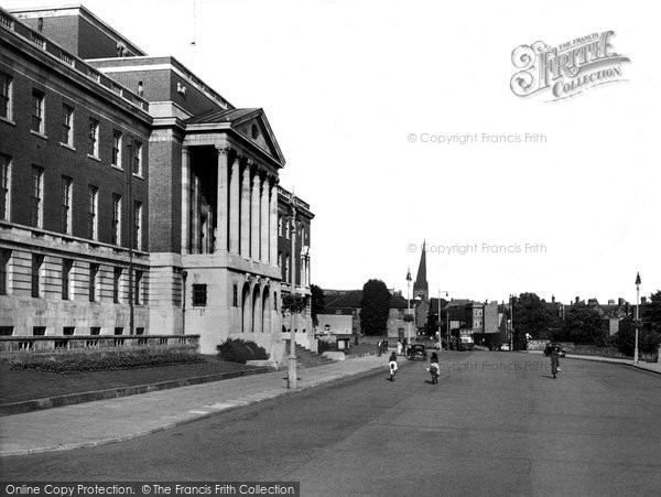 Photo of Chesterfield, The Town Hall And Rose Hill c.1955