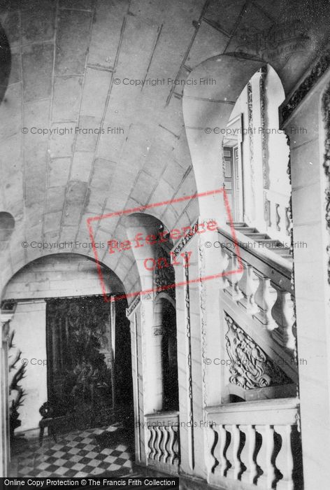 Photo of Cheverny, Chateau De Cheverny, Staircase c.1935
