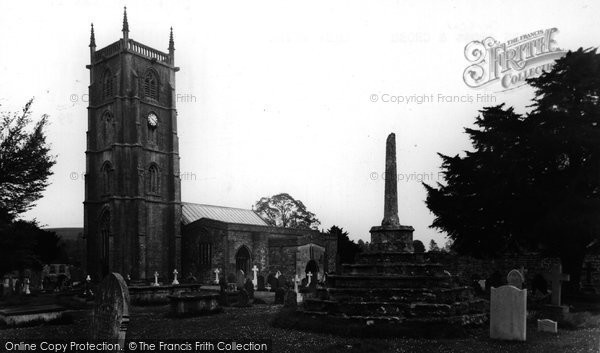 Photo of Chew Magna, St Andrew's Church And Cross c.1955
