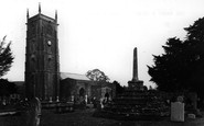 Chew Magna, St Andrew's Church and Cross c1955