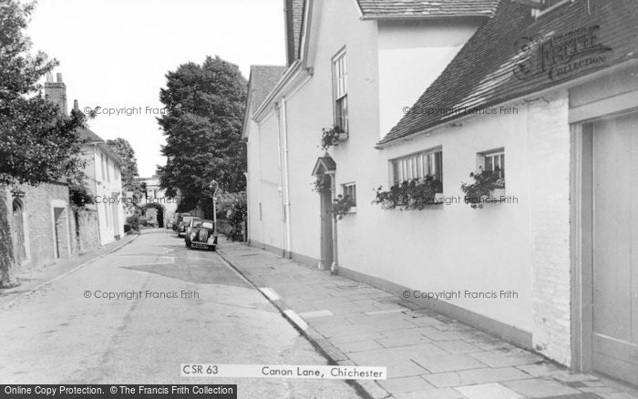 Photo of Chichester, Canon Lane c.1960