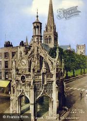 Cathedral, Cross And Tower c.1960, Chichester