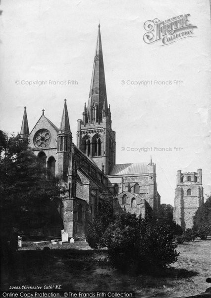 Photo of Chichester, Cathedral From The North East 1890