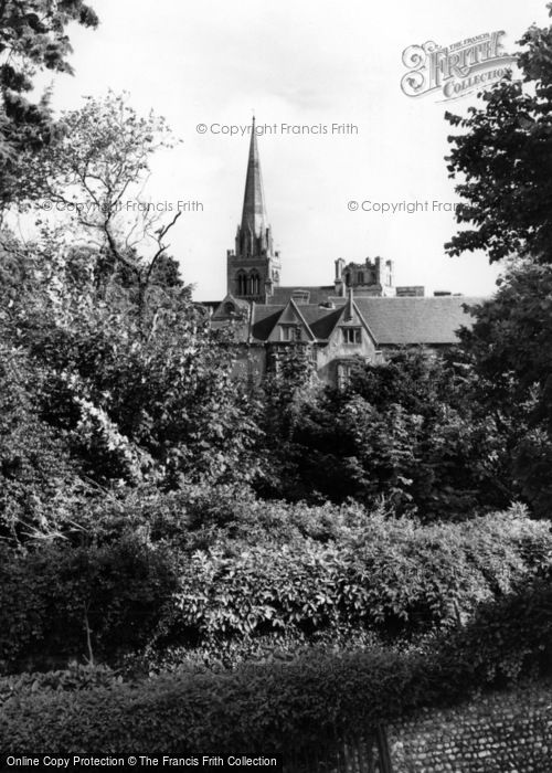Photo of Chichester, Cathedral From The Walls c.1965
