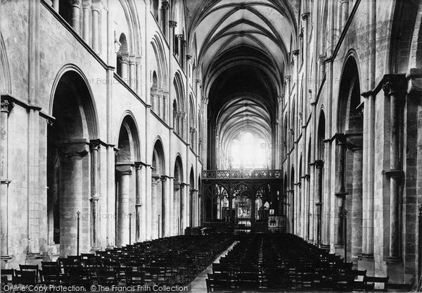 Chichester, Cathedral Nave East 1891 Photo of Chichester, Cathedral Nave East 1891