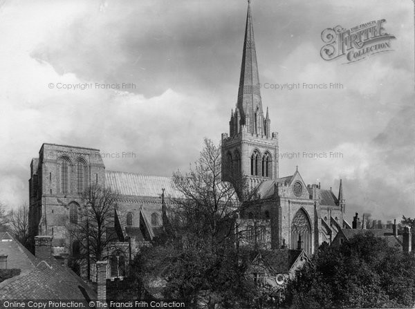 Photo of Chichester, Cathedral South West 1906