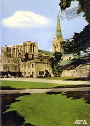 The Cathedral And Bishops Palace c.1960, Chichester