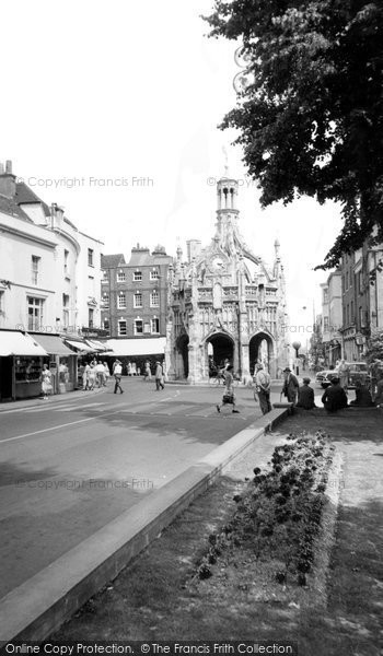 Photo of Chichester, The Cross From West Street c.1960