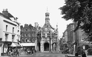 Chichester, the Market Cross from West Street c1955