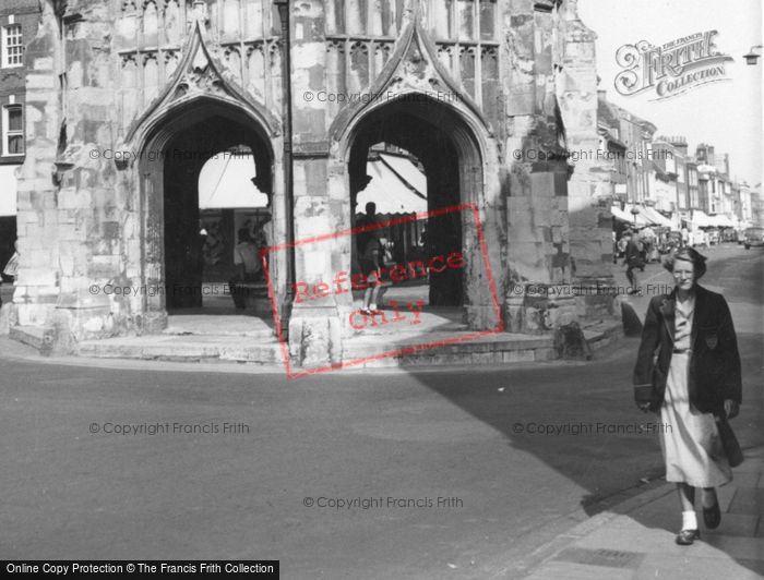 Photo of Chichester, Walking By The Market Cross c.1960