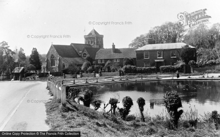 Photo of Chiddingfold, The Village Pond And Church c.1955