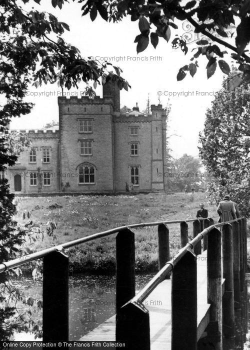 Photo of Chiddingstone, Castle, Crossing The Bridge c.1955