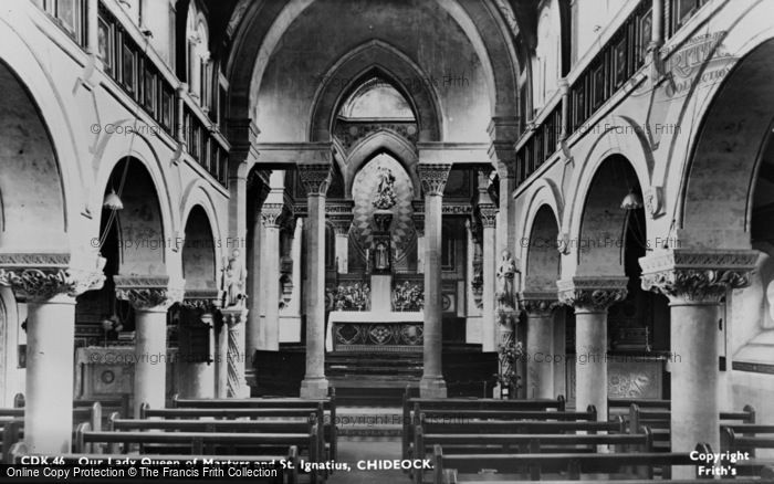 Photo of Chideock, Church Of Our Lady Queen Of Martyrs And St Ignatius, Interior c.1955