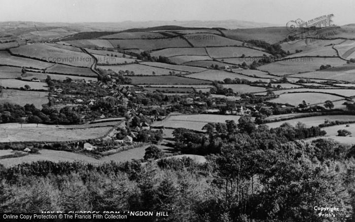 Photo of Chideock, From Langdon Hill c.1955