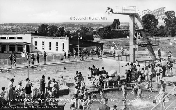 Photo of Chigwell, Grange Farm Camp, Swimming Pool c.1955